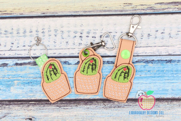 Cute Cactus Plant ITH Keyfob Design Review