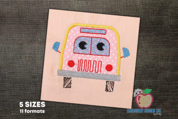 Review: Front View of School Bus Applique for Craft Fairs