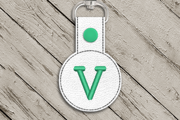 Review: Letter V ITH Round Key Fob Applique for Crafters