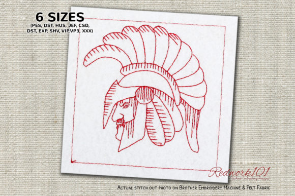 Spartan Warrior Head Redwork: A Designer’s Review